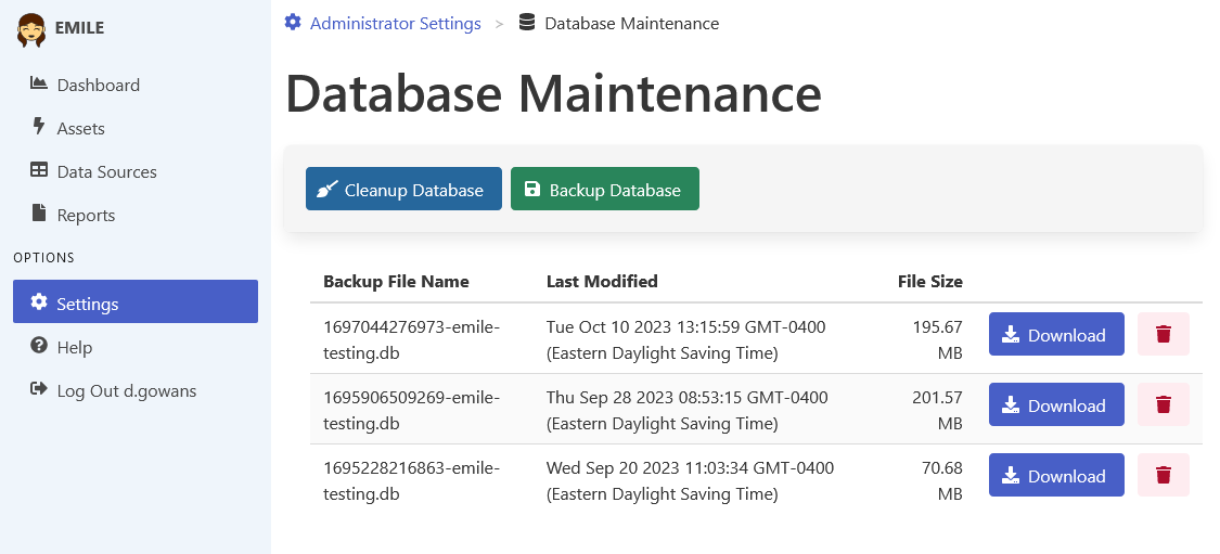 Database Maintenance