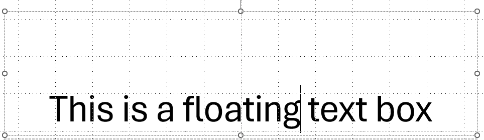 Floating Text Box Example