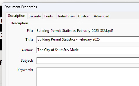 Document Properties
