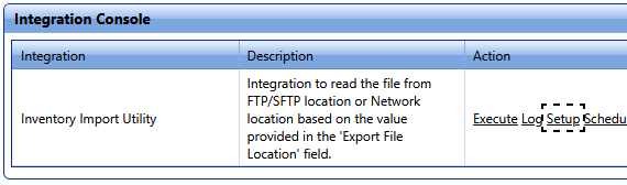 Inventory Import Utility