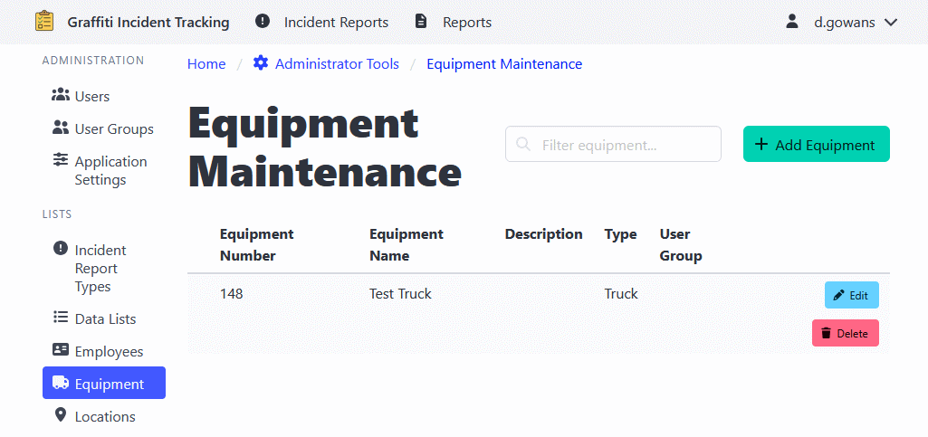 Equipment Management