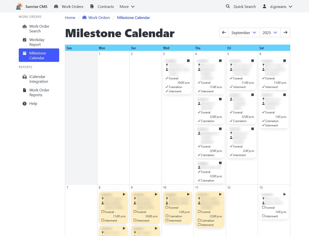 Milestone Calendar